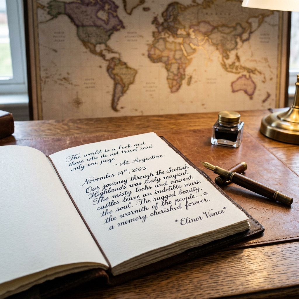 고급스러운 서재와 세계 지도가 어우러진 글로벌 이름 분석 히어로 이미지